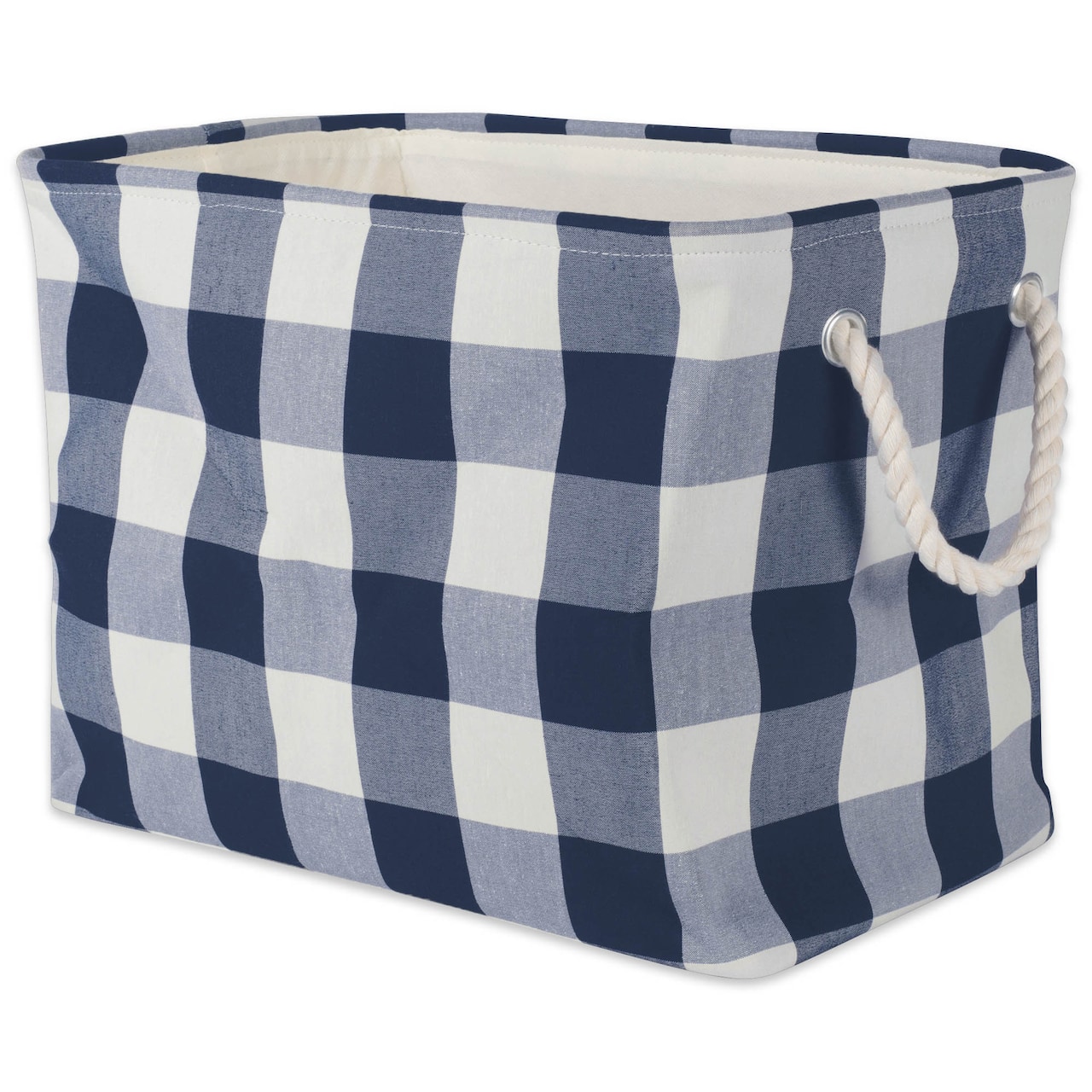 DII® Medium Buffalo Check Polyester Rectangle Bin